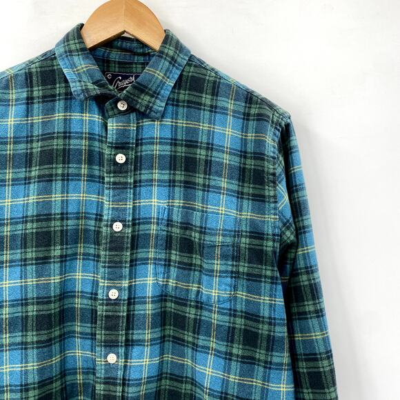 Grayers Blue & green plaid button Down Flannel - Picture 1 of 4